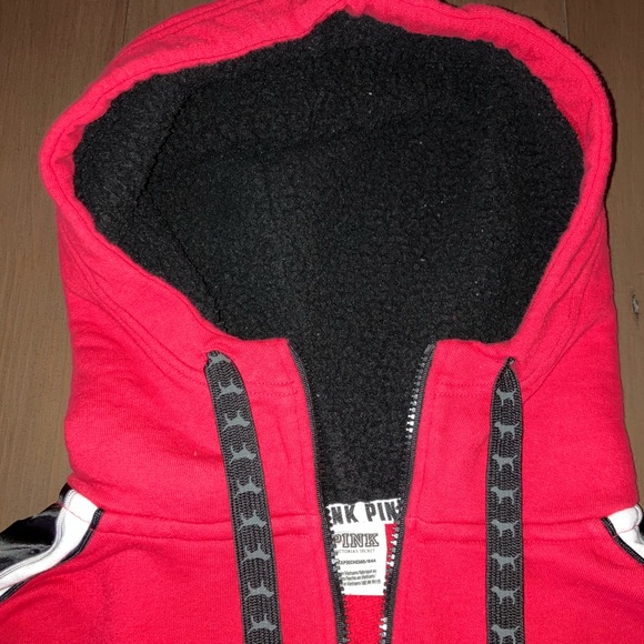 VS PINK XS Campus Sherpa Lined Tunic Pullover - Picture 4 of 8